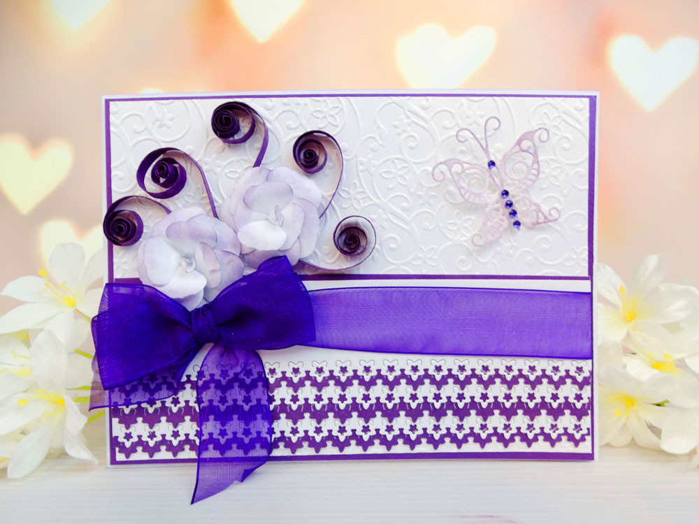 Tattered Lace RETIRED Delicate Flower Border Cutting Die Set D813