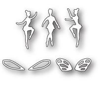 Poppystamps 100% Steel Die Playful Mini Faeries 1837