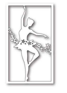 Poppystamps 100% Steel Die Enchanted Floral Dancer Collage 1838