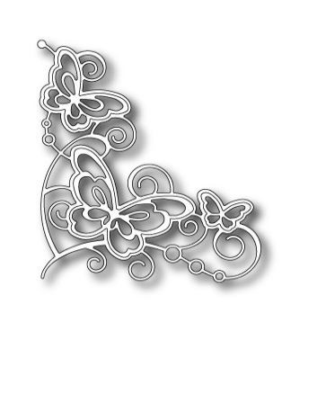 Poppystamps 100% Steel Die Bellina Corner Trio 1394