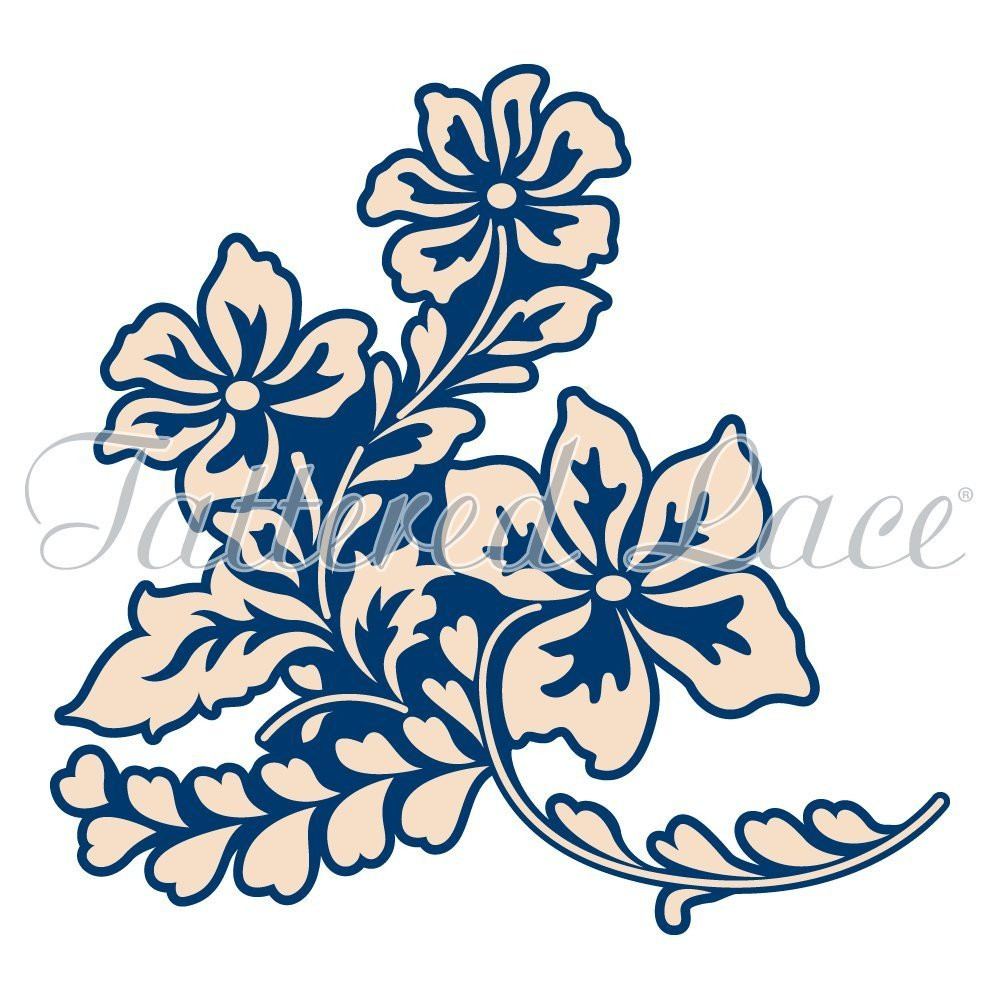 Tattered Lace Whitework Floral Romance Die TLD0161