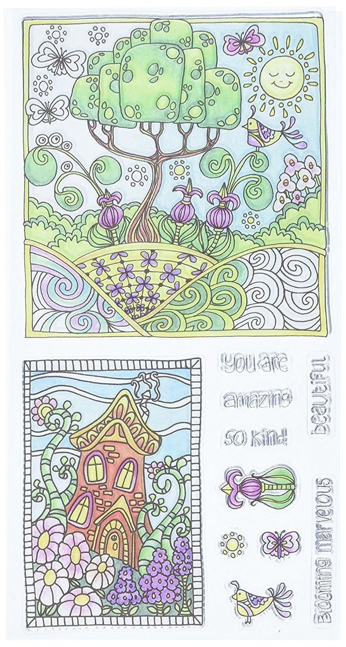 Hampton Art SC0723 Color Me clear Stamps 4'X7.75'-Amazing