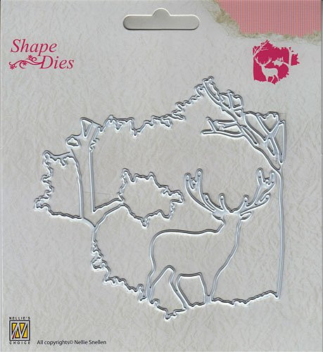 Nellie's Shade Dies Christmas Window Scene-1 Cutting Die SD130