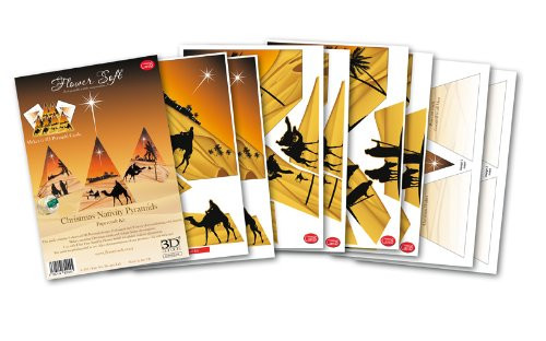 Flower Soft Christmas Nativity Pyramids For Cardmaking and scrapbooking