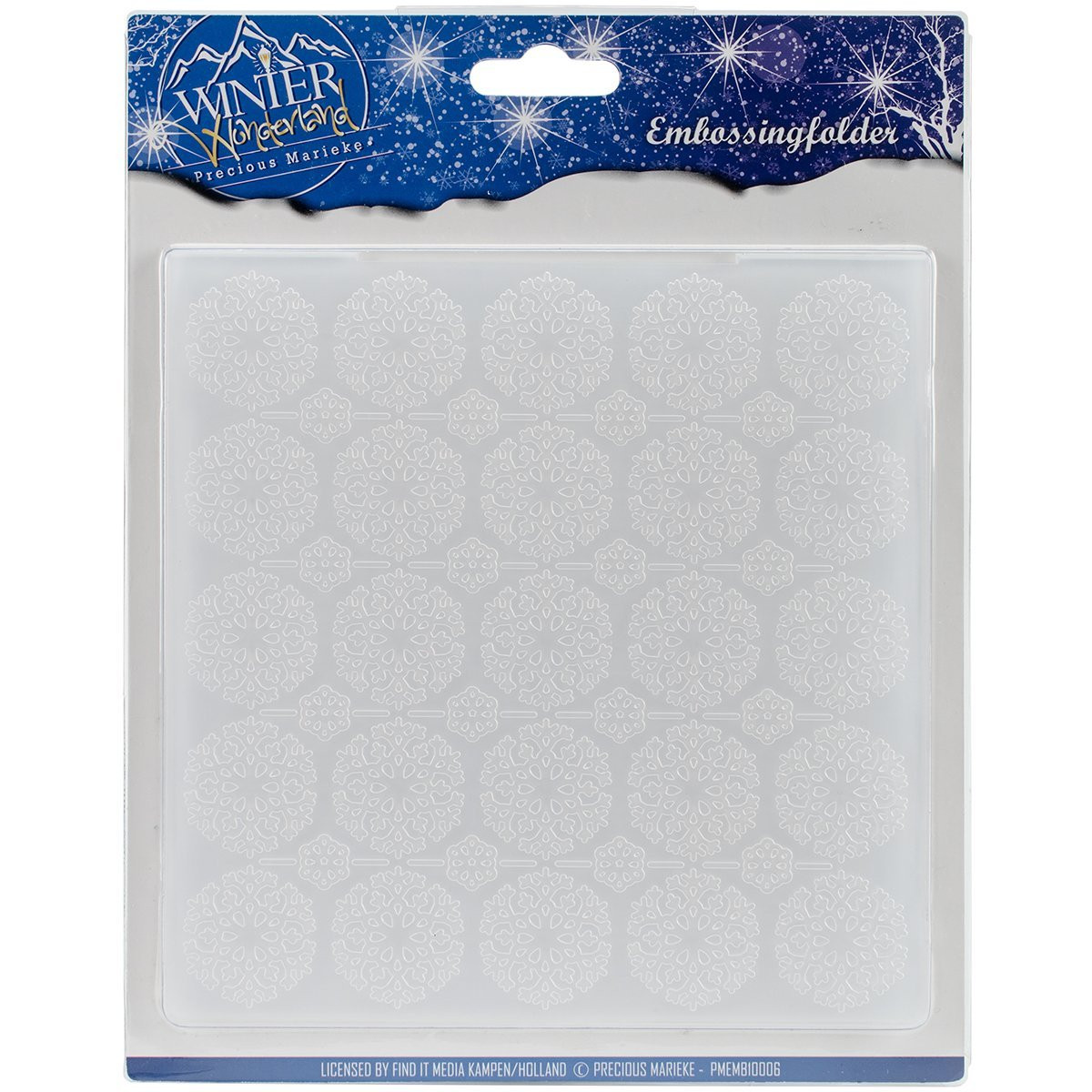 Precious Marieke Winter Wonderland  Embossing Folder, Clear