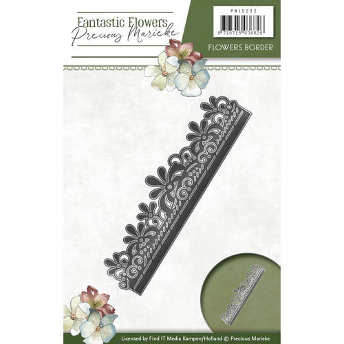 Precious Marieke Fantastic Flowers - Flowers Border - Metal Die PM10093