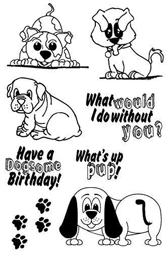 Joy Clair Puppy Love Clear Acrylic Stamp Set Dogs Puppies