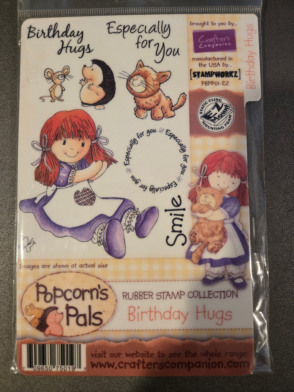 POPCORN'S PALS BIRTHDAY HUGS EZMount Stamp Set 1