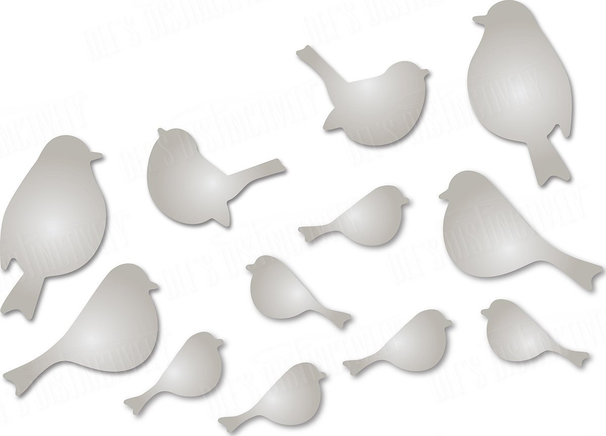 Dee's Distinctively Dies-Mini Robins 2.92'X1.73'