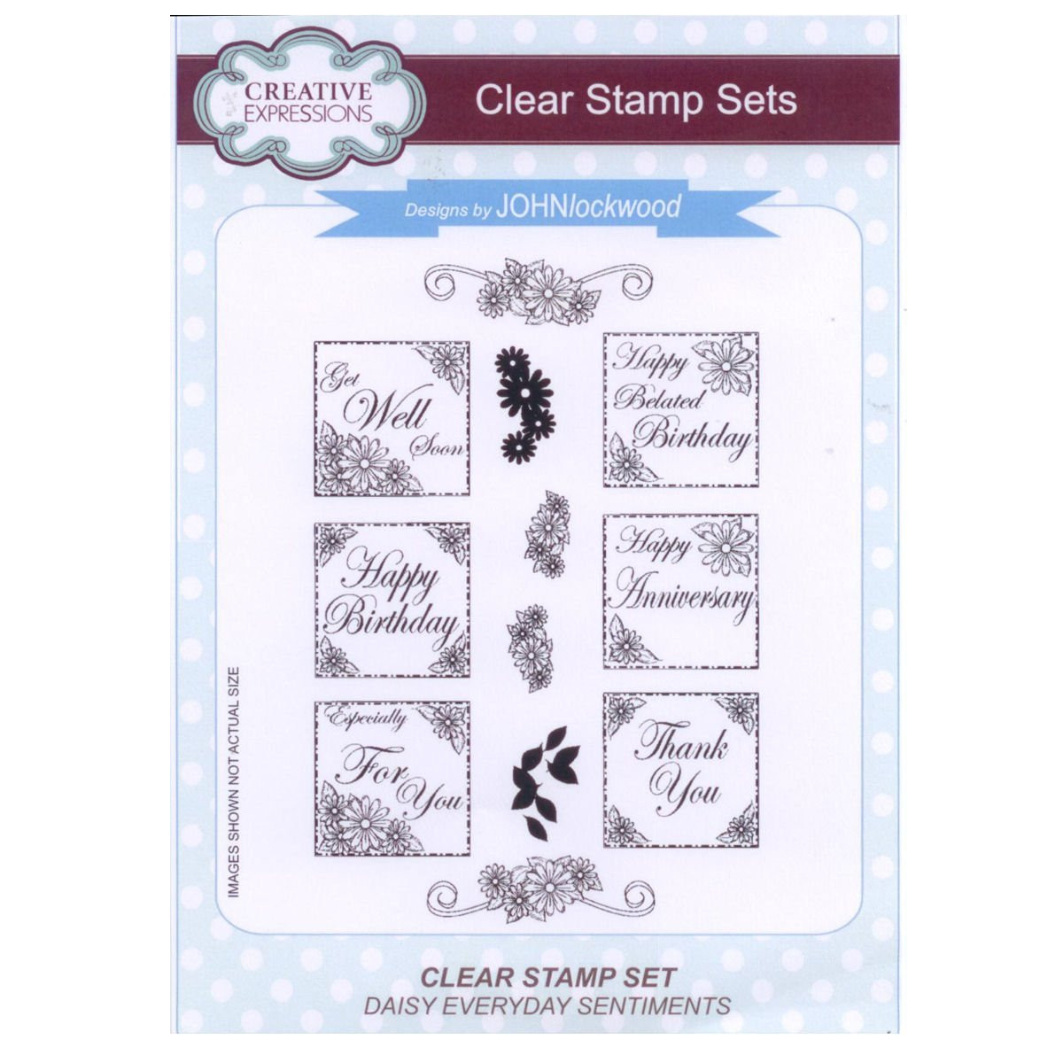 John Lockwood Elements A5 Stamp Set - CEC751 Daisy Everyday Sentiments