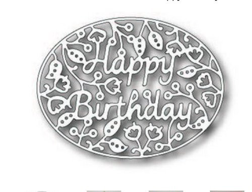Tutti Designs Happy Birthday Oval Cutting Die TUTT284
