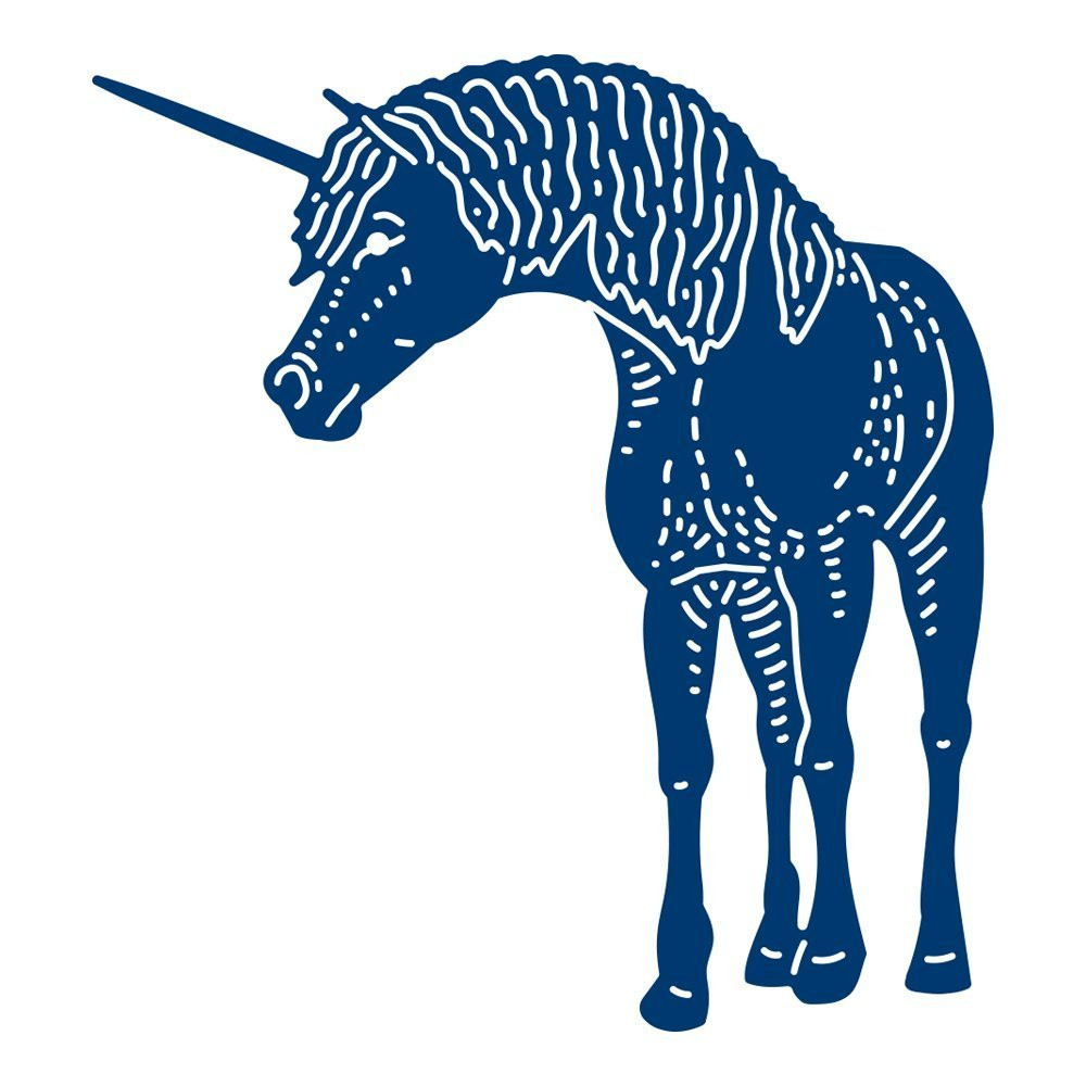 Tattered Lace Dreamer, Metal, Silver, 7.5 x 8.1 x 0.3 cm Unicorn Cutting Die