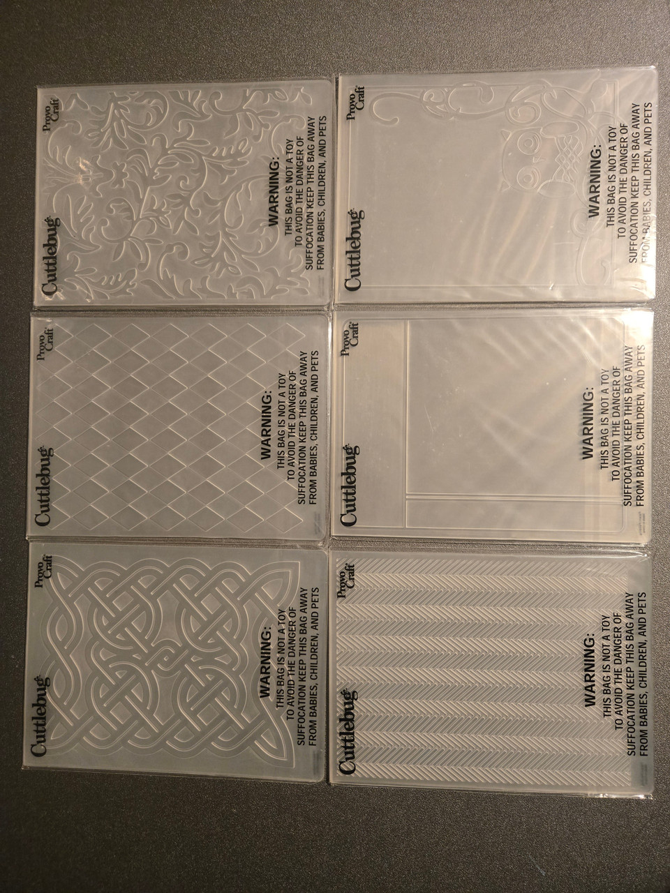 CUTTLEBUG Design Embossing Folders Set of 11 Folders! Many Retired!