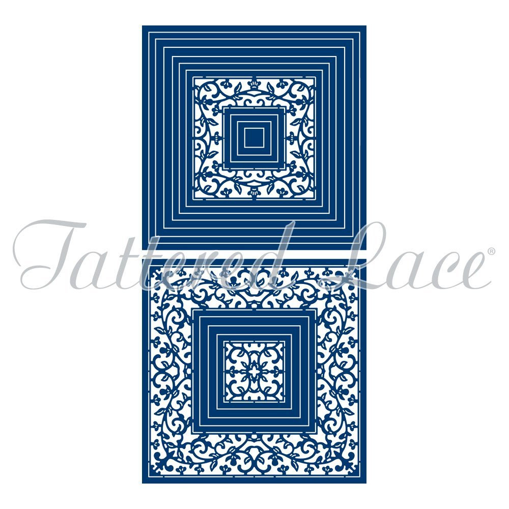 Tattered Lace Georgette Lace Square Die Set 436360 Includes 16-Dies