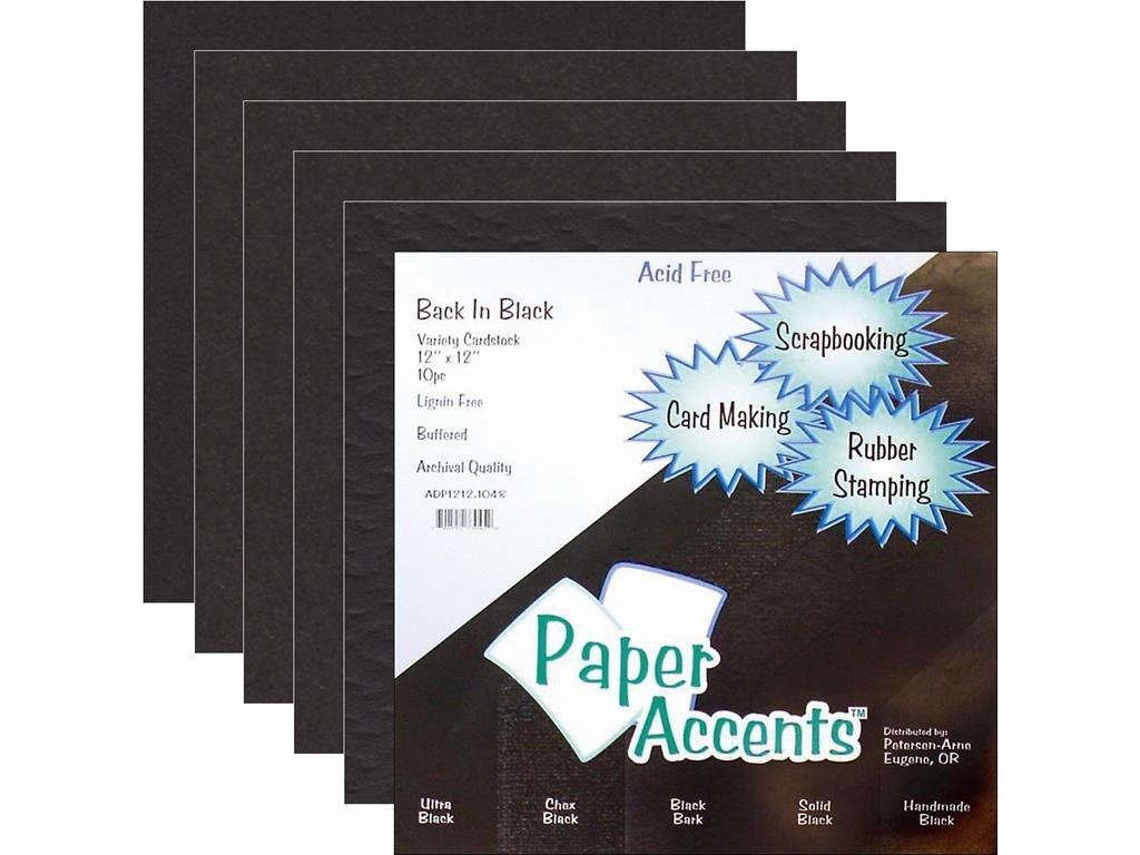 Paper Accents Back In Black Paper Variety Pack Cardstock