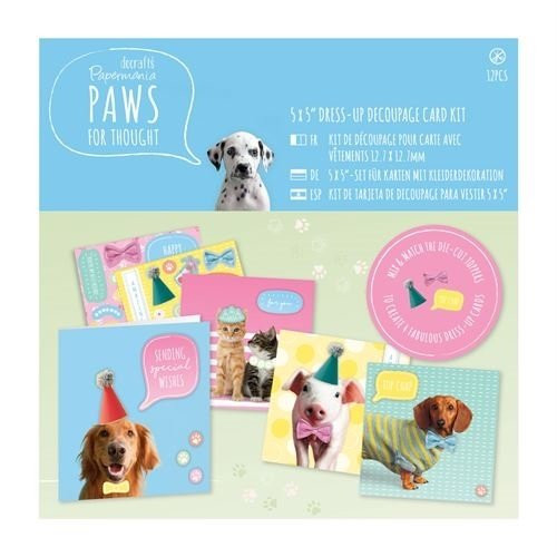 Papermania Paws for Thought - 5x5 Dress Up Card Kit