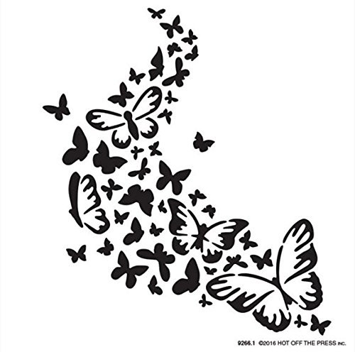 Hot Off the Press Flutterby Butterflies 6x6 Stencil