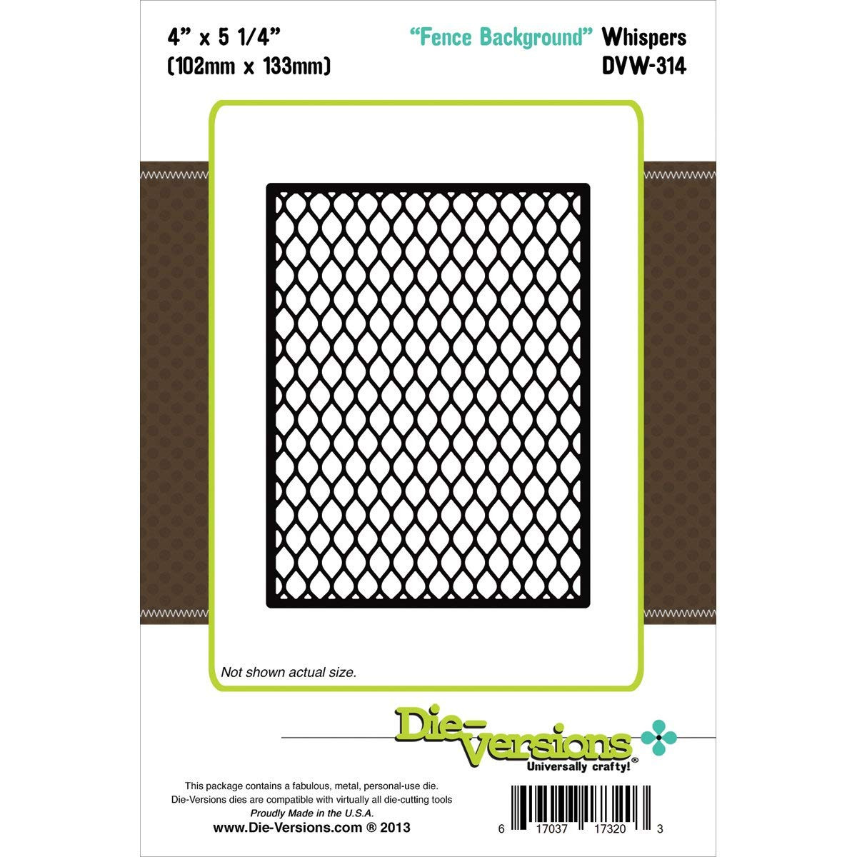 Die-Versions Whispers Background Die, 4 by 5.25-Inch, Fence