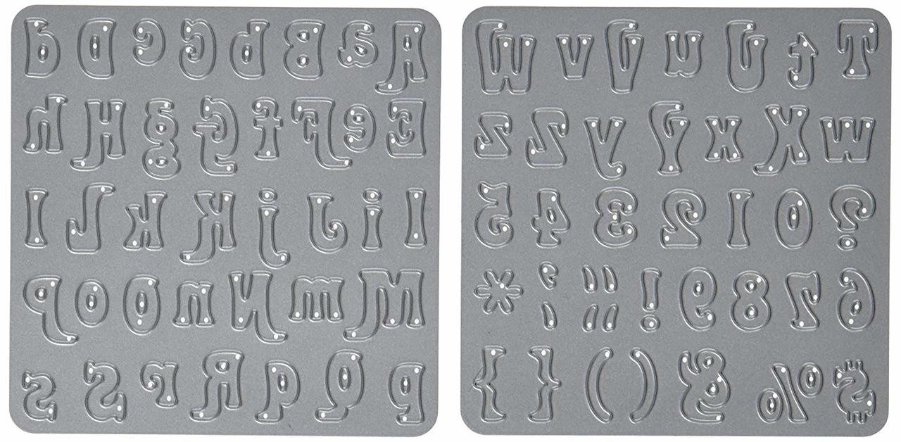 Die-Versions Font Die, 0.5-Inch and 0.375-Inch, Tide Pool