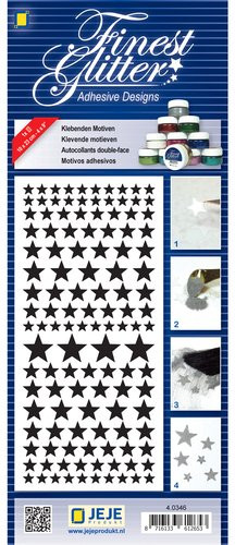 JeJe Double-Sided Adhesive Stickers Stars Sheet 4-03456