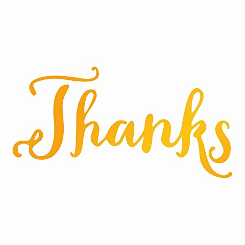 Artdeco Creations  Ultimate Crafts Sweet Sentiments Thanks Hotfoil Plate, 3.3'X1.7'