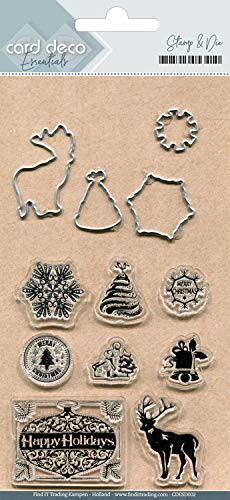 Card Deco Cutting Dies and Stamps- Best Wishes CDESD002