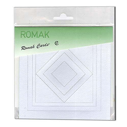 Romak Square Frame Cards- Light Blue