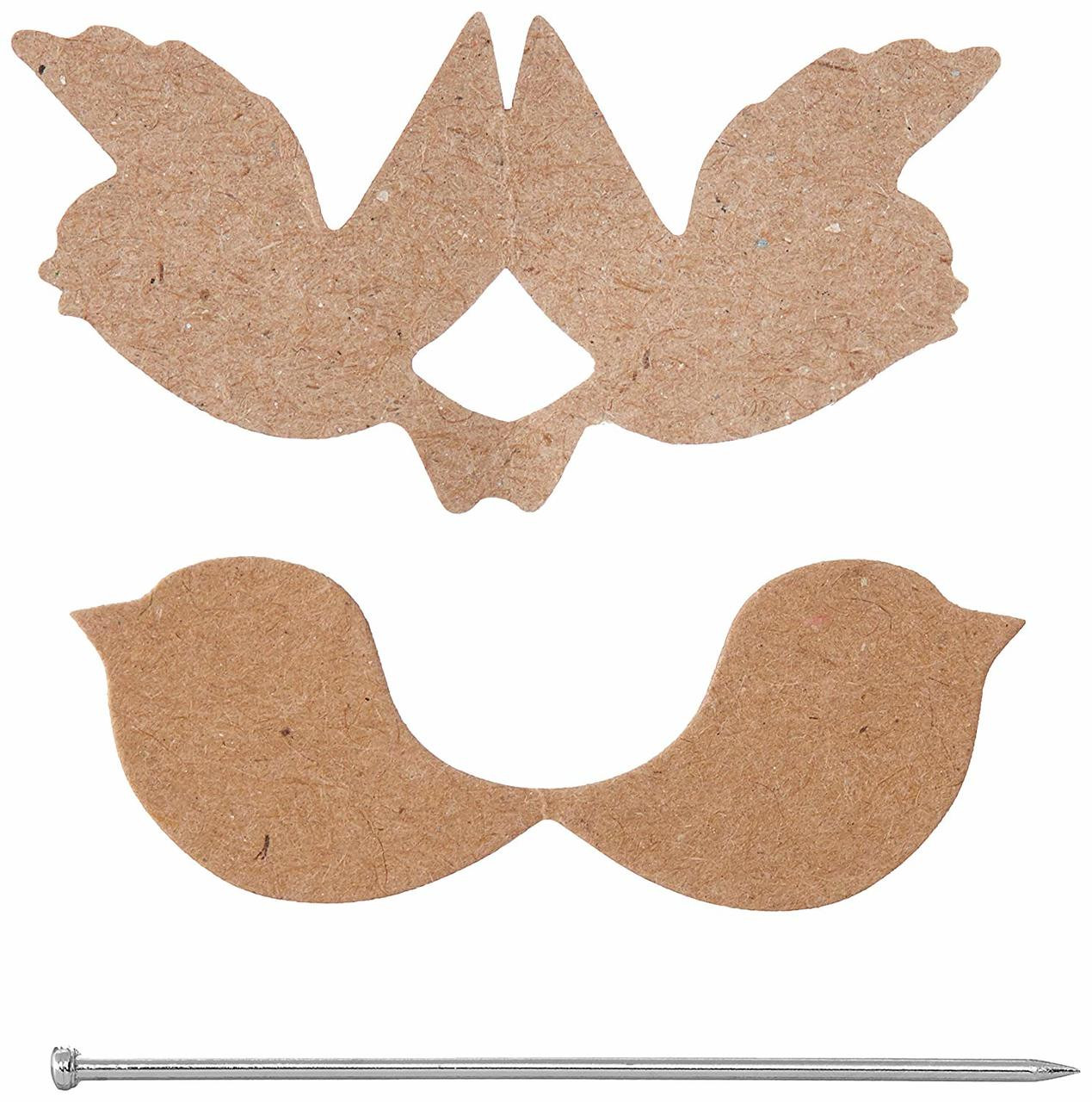 Vintage Trinket Pins 20/Pkg-Kraft Birds