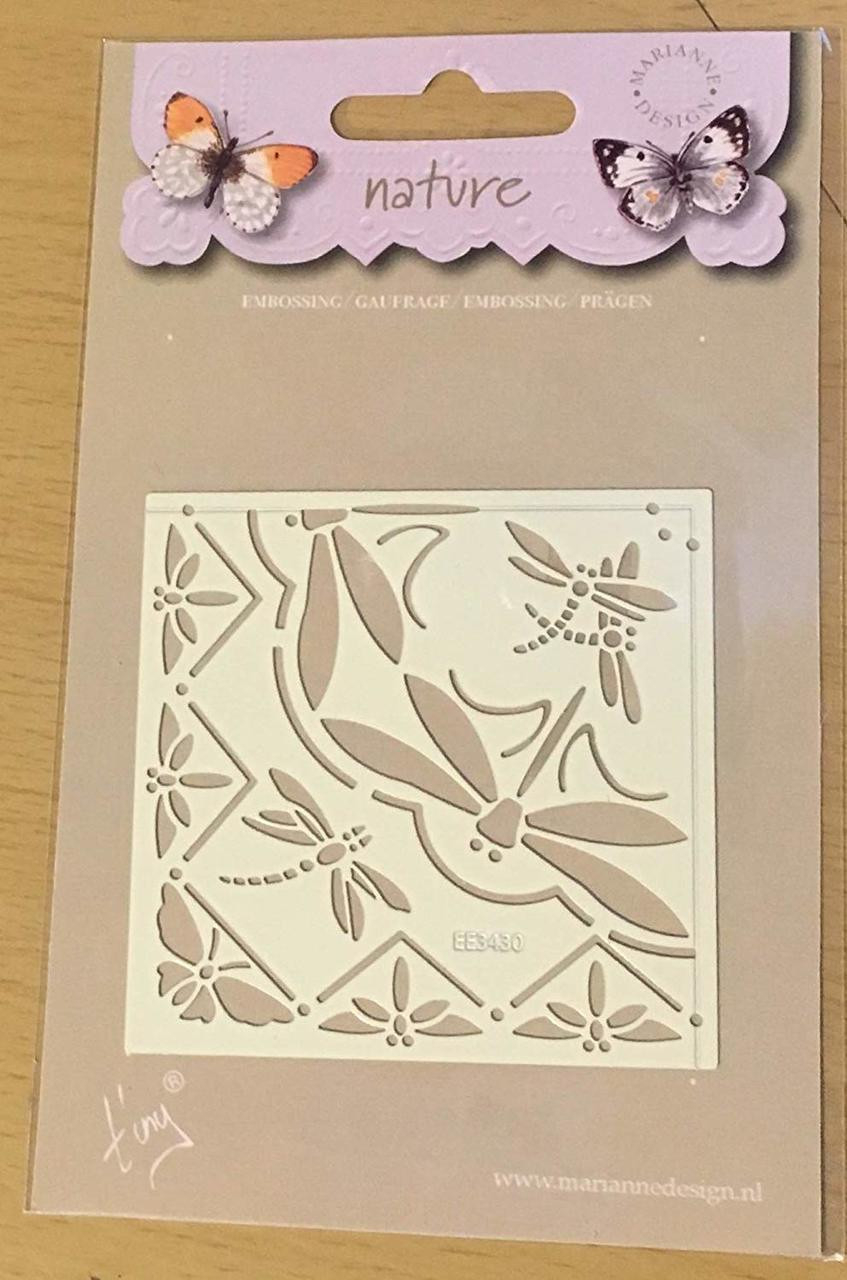 Marianne Design Embossing Stencil - Nature Dragonflies EE3430