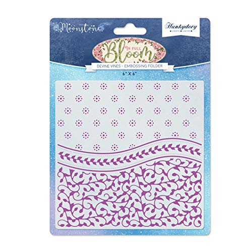 Hunkydory Moonstone Embossing Folder- in Full Bloom- Divine Vines MSTONE702