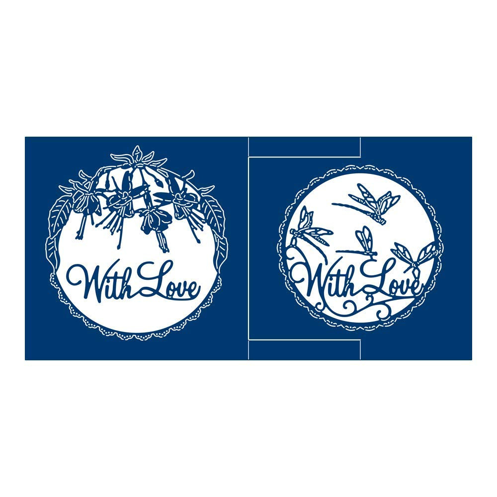 Tattered Lace Symphony Fuchsia Love Shaped Card & Die Set, 2 Dies 455714