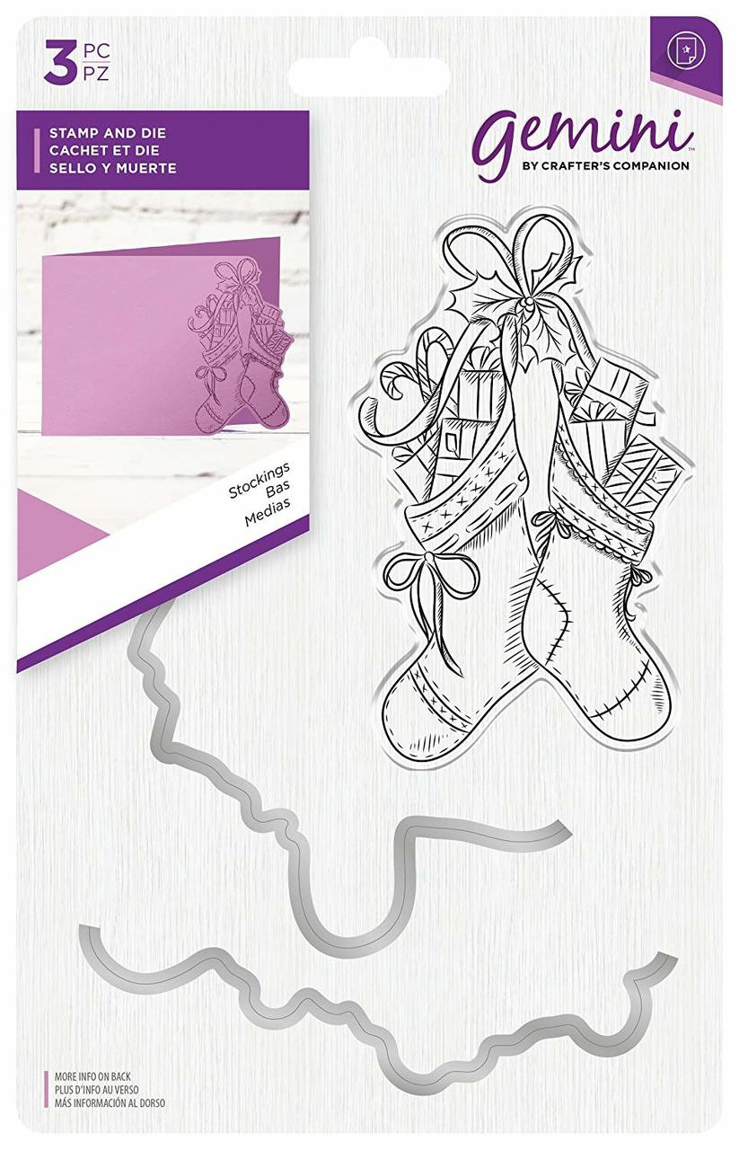 Crafters Companion Gemini - Stamp and Die Set- Stockings