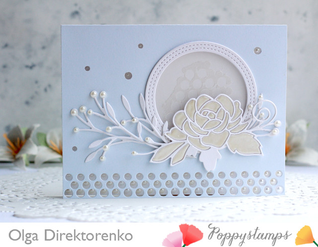 Poppystamps Blooming Rose Cutting Die 2013