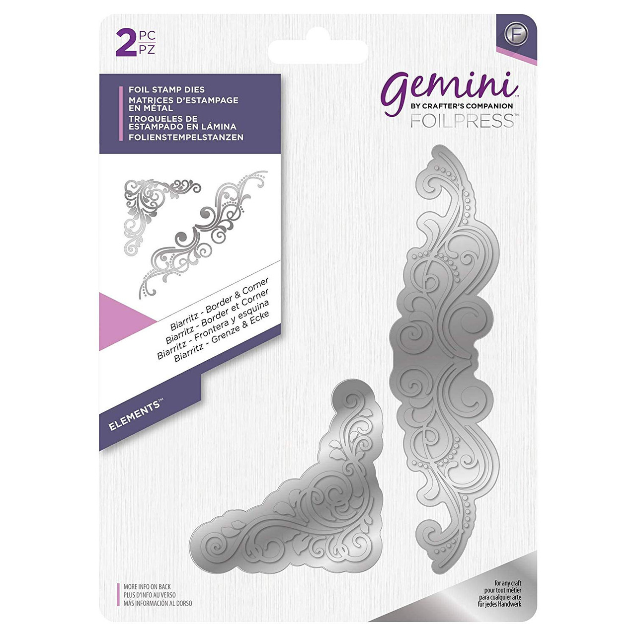 Gemini - Foil Stamp Dies - Biarritz- Border and Corner