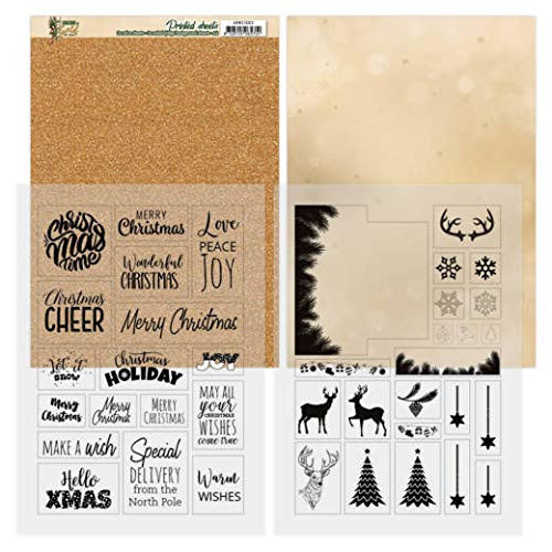 Find It Trading Christmas in Gold Printed Mica Sheets A4 Pack ADMC1003