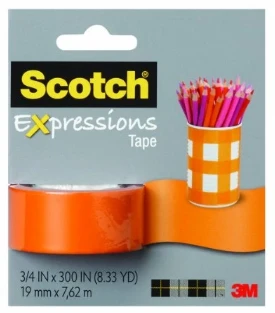 Kole Imports Scotch Expressions Removable Tape - Southwest Yellow and Orange tapes with Tape Dispenser