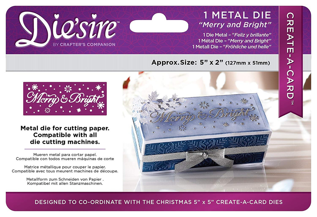 Crafter's Companion Die'sire Create-A-Card Die Set- Merry and Bright