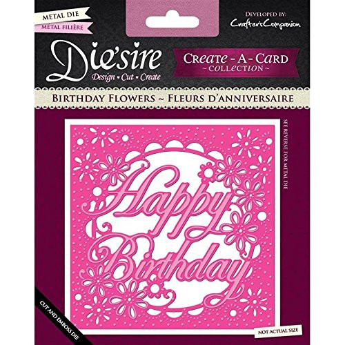 Crafter's Companion Die'sire Create A Card Cut in Dies - Birthday Flowers DS-CADX-BDFLOW