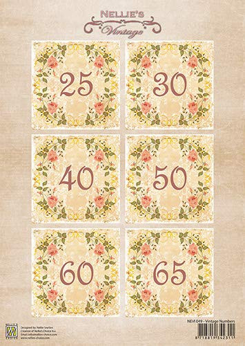 Nellie's Vintage Prints-Numbers 1 NEVI049