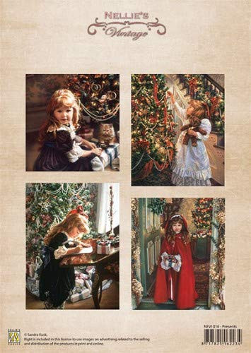 Nellie's Vintage Prints-Christmas Colour Vintage Presents NEVI016