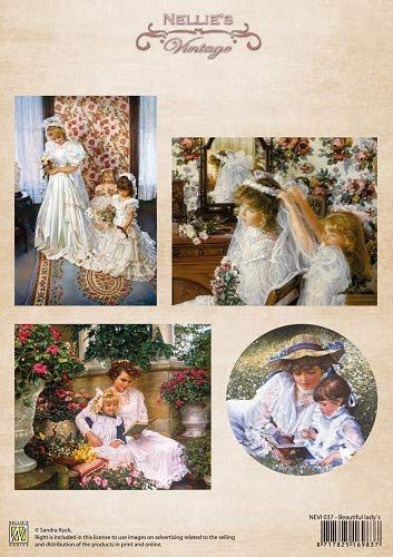 Nellie's Vintage Prints- Beautiful Lady's NEVI037