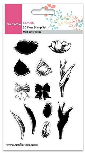 Crafts-Too 3D Clearstamp Set - Multi Layer Tulips (10pcs) CT25802