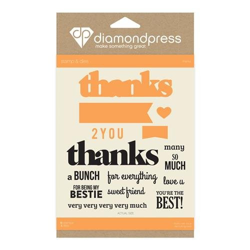 Diamond Press Stamp & Dies Thanks DP1226