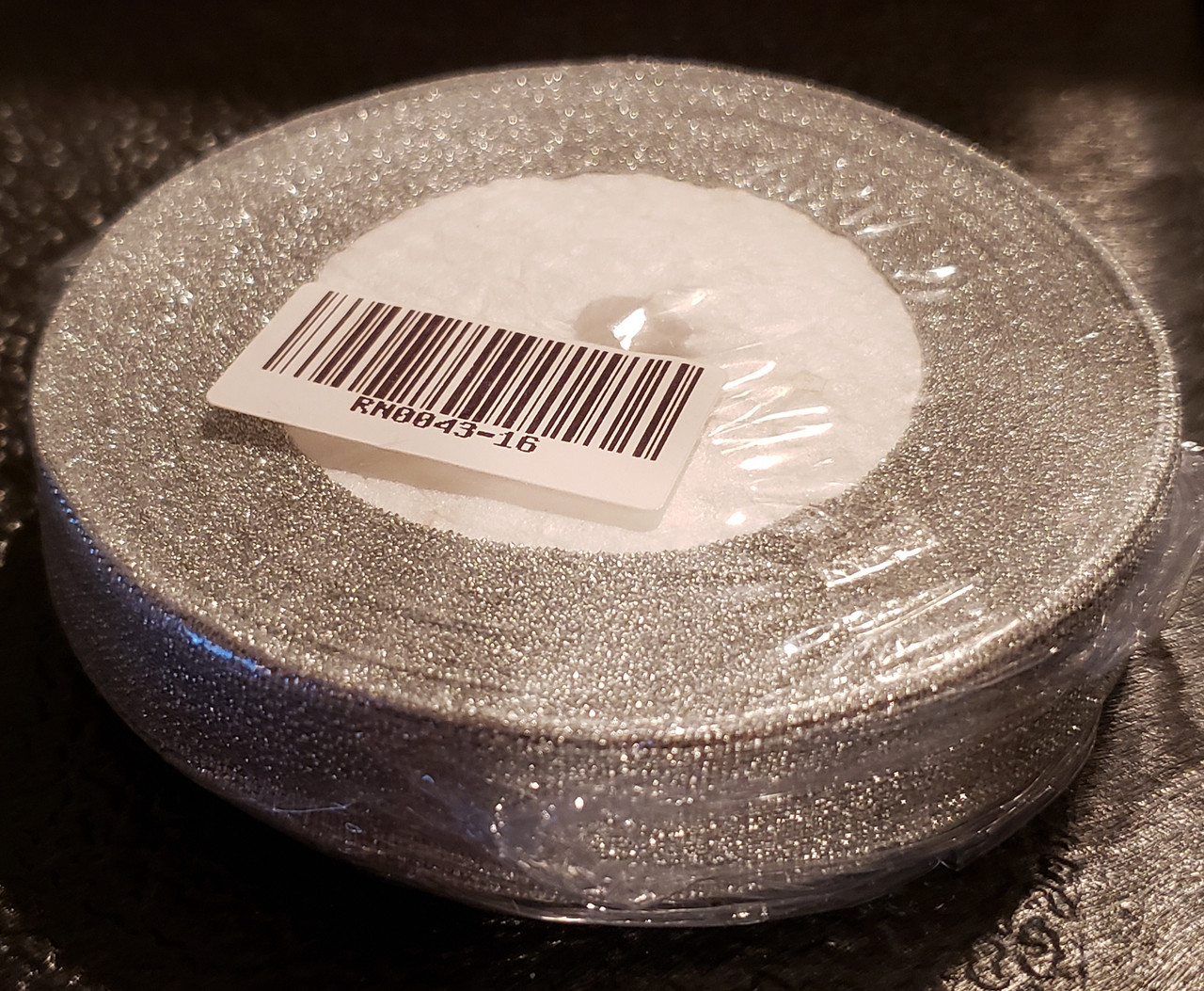 25 yd Metallic Glitter Ribbon 5/8" Silver 25-yards RN0043-16