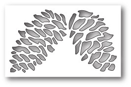 Poppystamps Double Pine Cone Collage (aperture) die