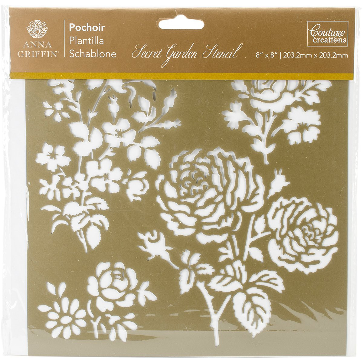 Couture Creations Arabesque Stencil 8x8 secret Garden Damask