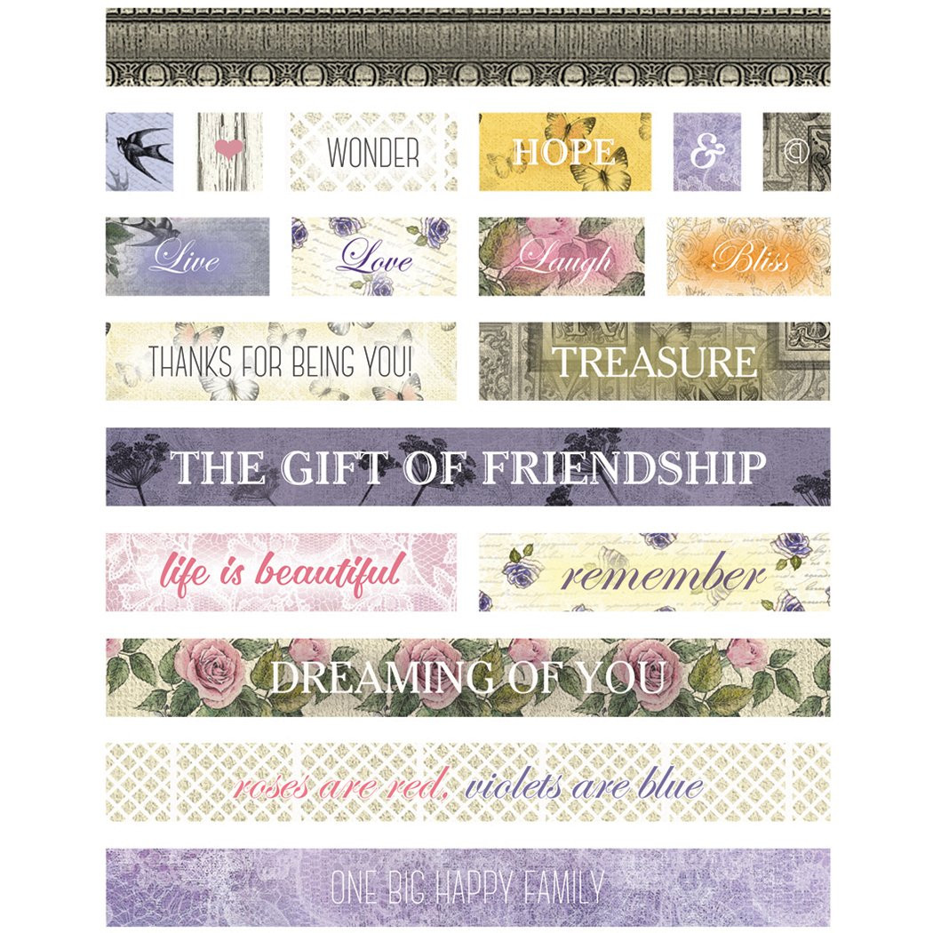 Ultimate Crafts Rambling Rose Stickers 4'X6'-Petite Messages