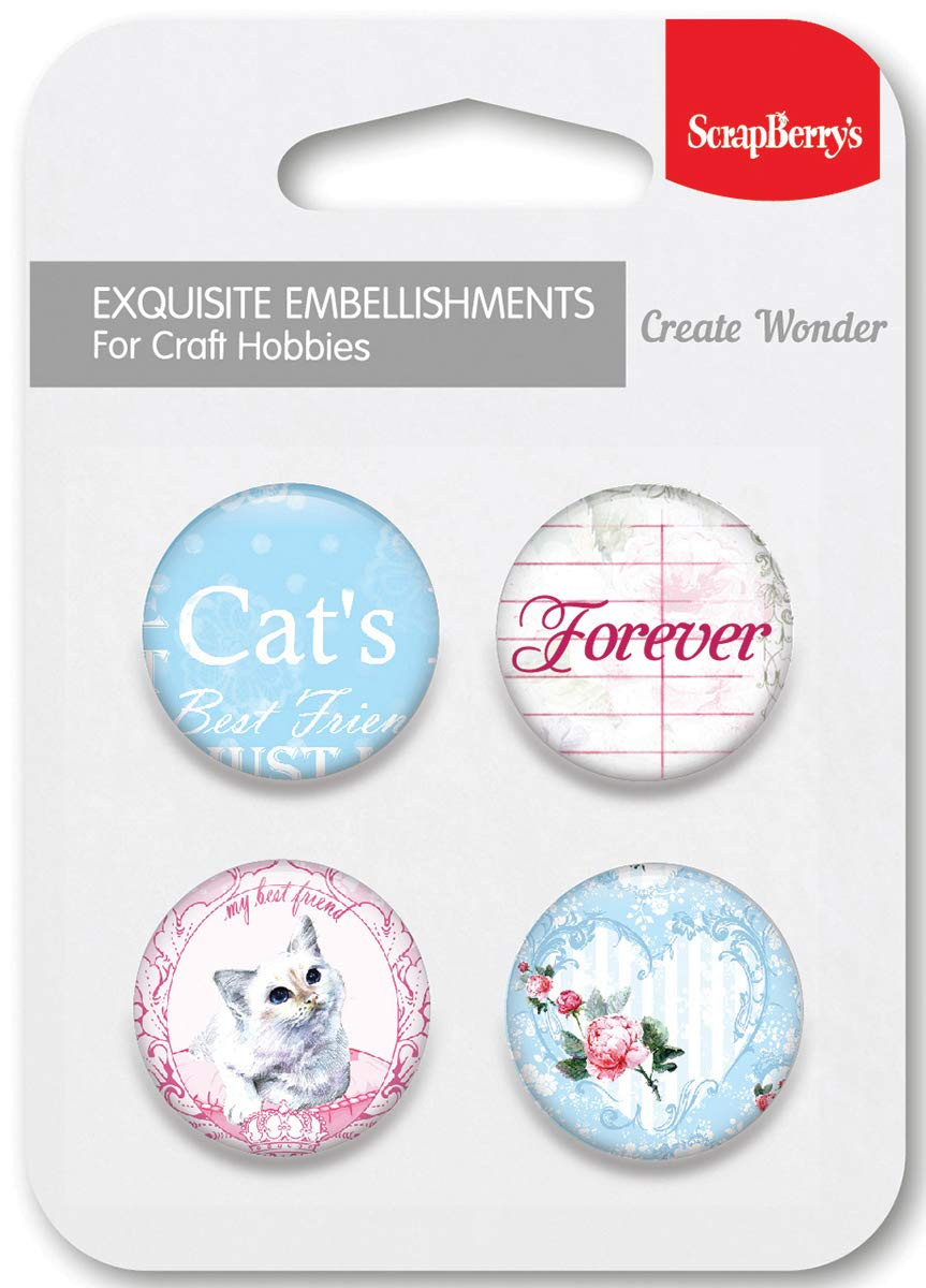 Scrapberry's Words Live Forever Embellishments 4/Pkg