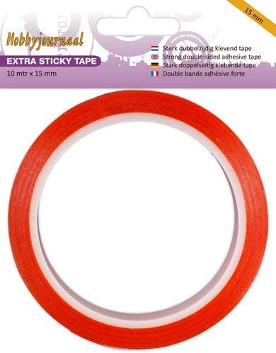 HobbyJournal Super Sticky Red-Liner Tape 15mm Extra Strong Hold