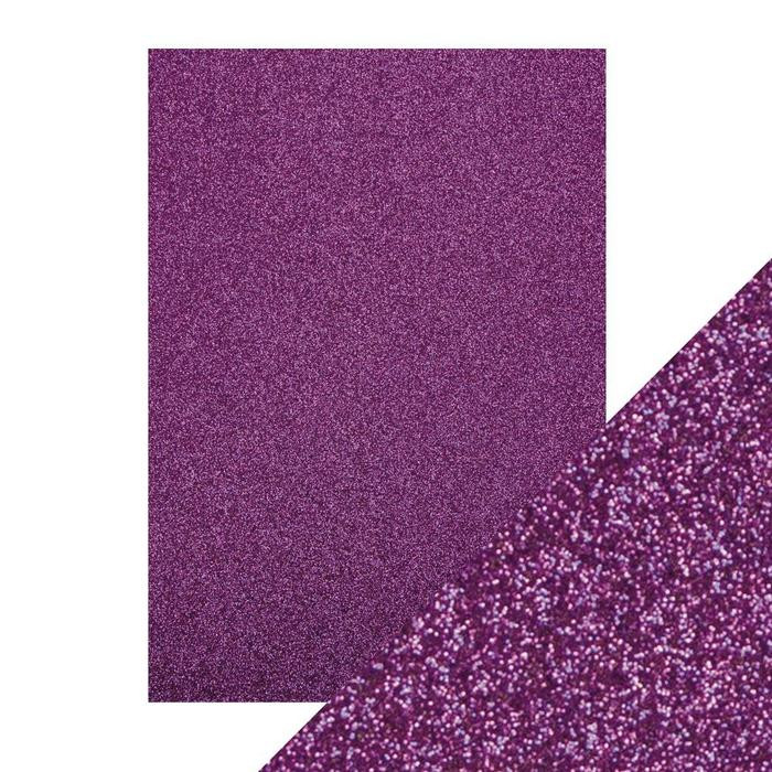 Craft Perfect Glitter Card 5PC -  Nebula Purple 9966E